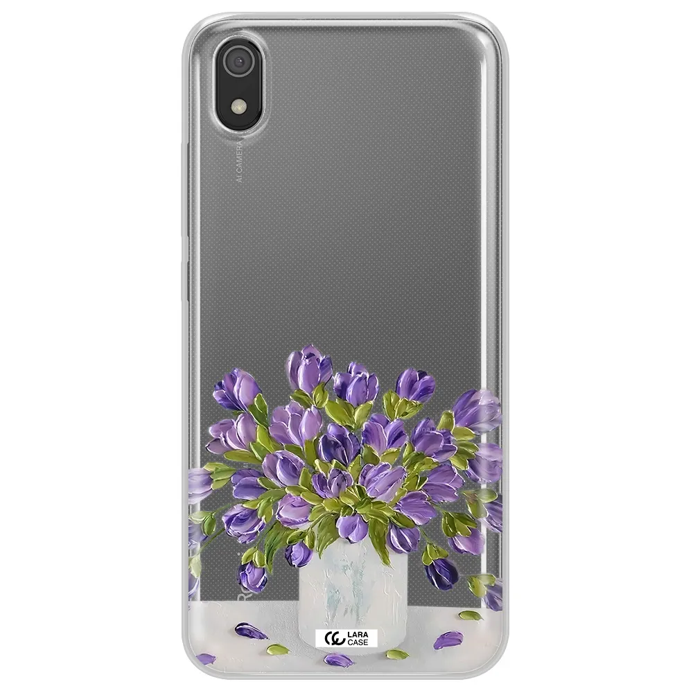 a bunch of purple flowers Xiaomi Redmi 7A Clear TPU Case