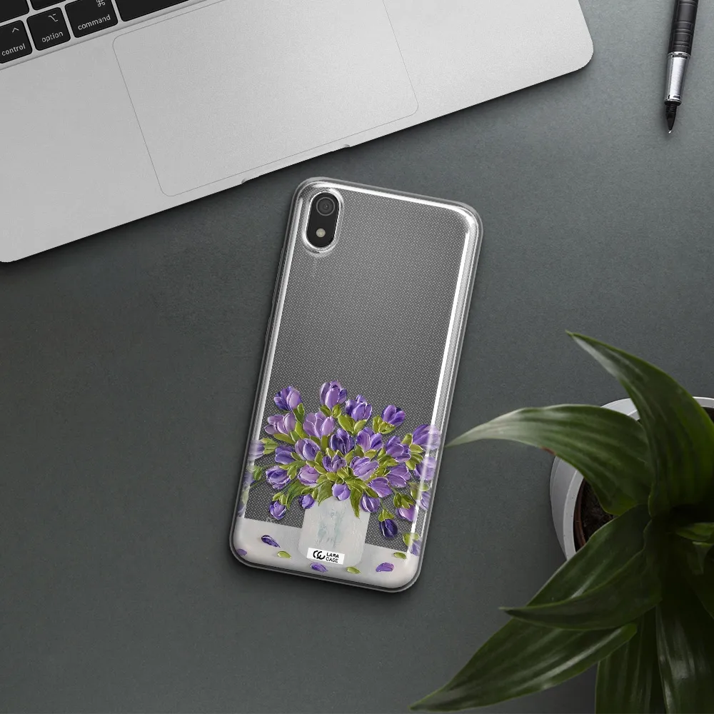 a bunch of purple flowers Xiaomi Redmi 7A Clear TPU Case