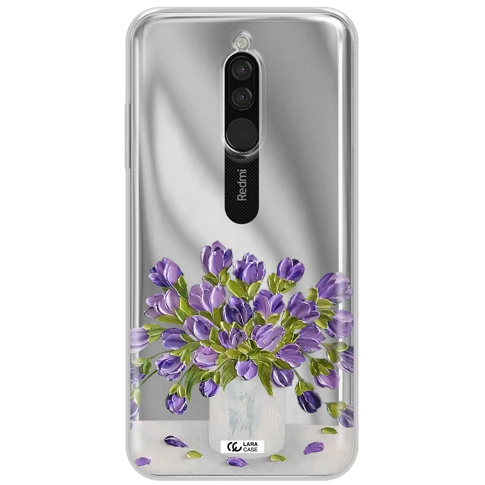 A Bunch Of Purple Flowers Xiaomi Redmi 8 Clear Tpu Case