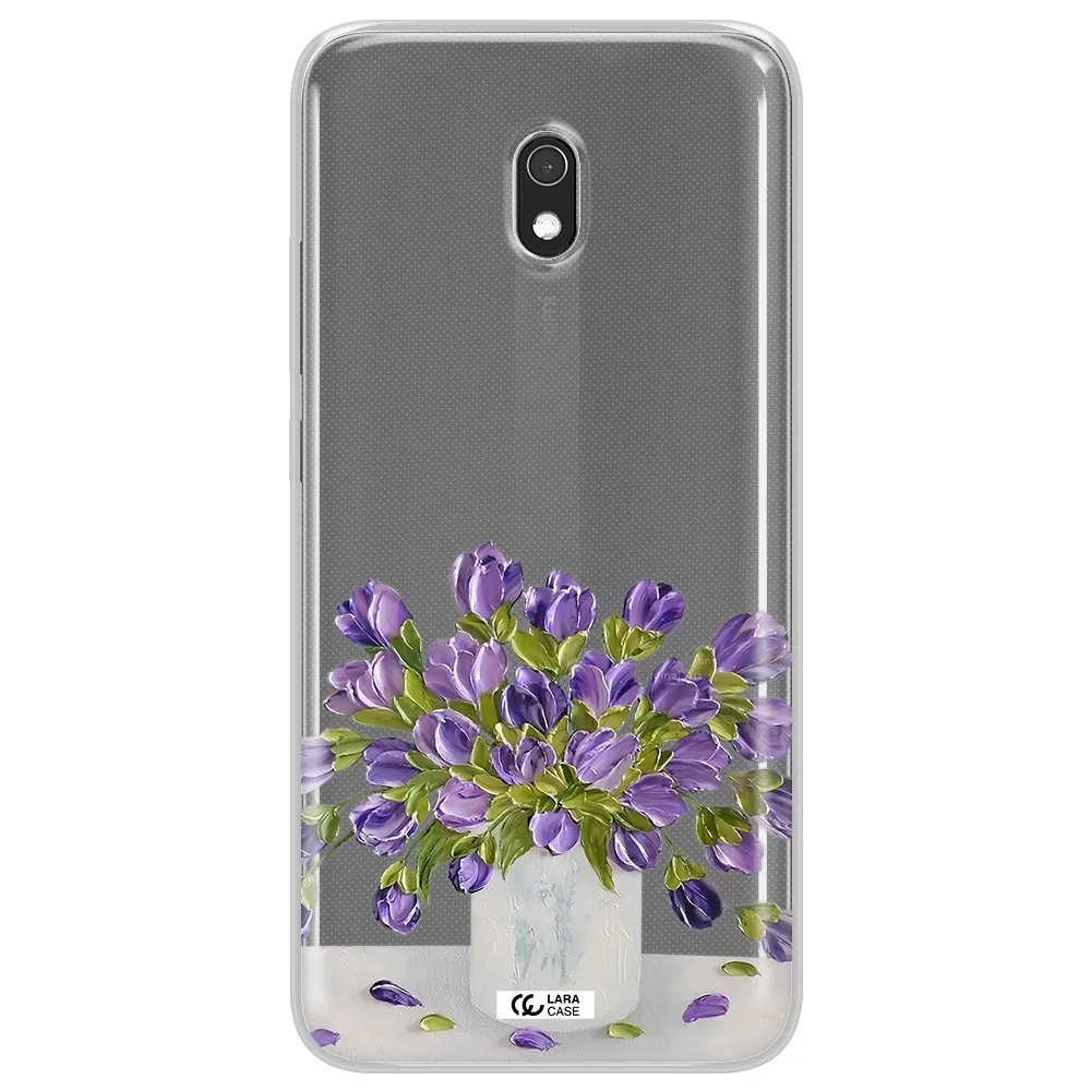 a bunch of purple flowers Xiaomi Redmi 8A Clear TPU Case