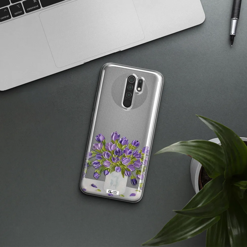 a bunch of purple flowers Xiaomi Redmi 9 Clear TPU Case
