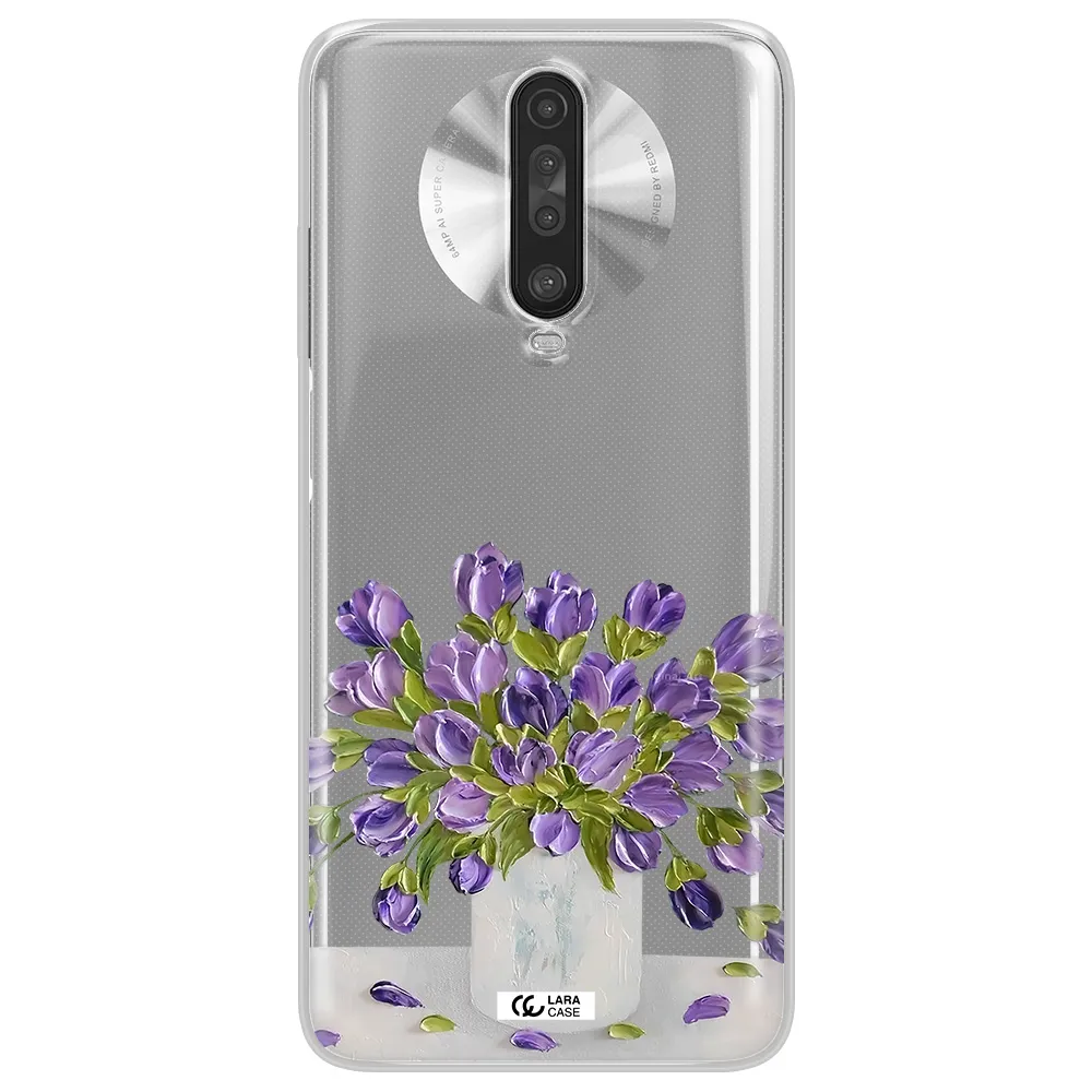 a bunch of purple flowers Xiaomi Redmi K30 Clear TPU Case