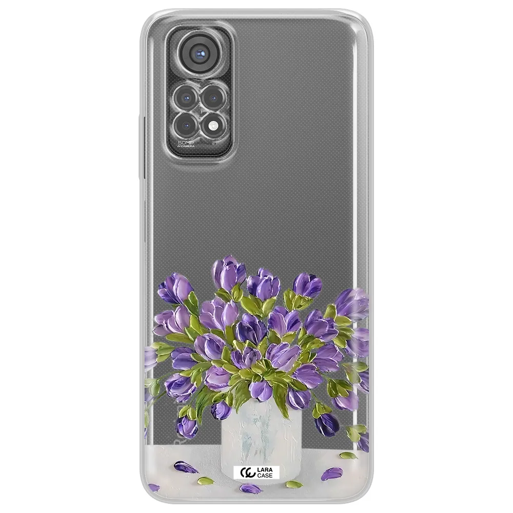 A Bunch Of Purple Flowers Xiaomi Redmi Note 11S Clear Tpu Case