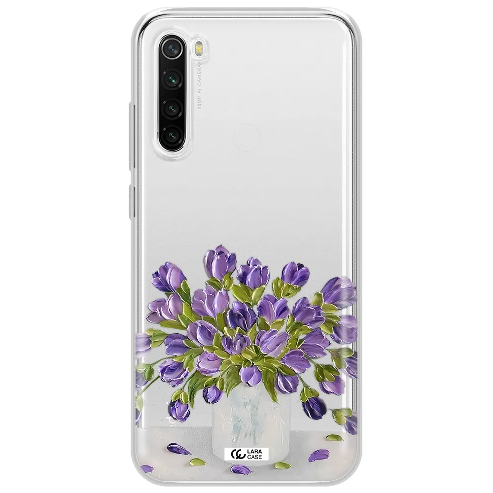 A Bunch Of Purple Flowers Xiaomi Redmi Note 8T Clear Tpu Case