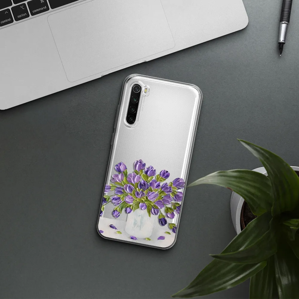 A Bunch Of Purple Flowers Xiaomi Redmi Note 8T Clear Tpu Case