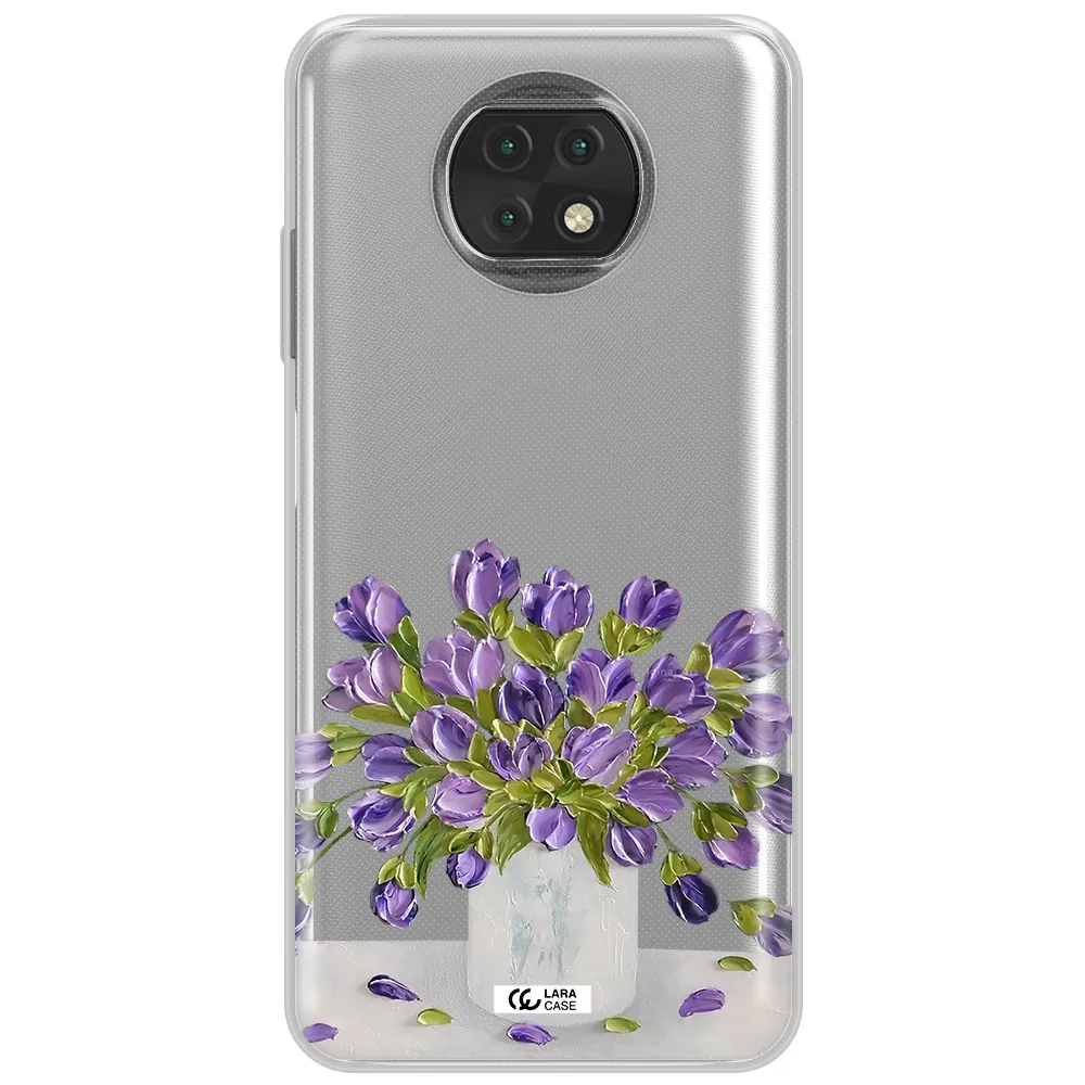 A Bunch Of Purple Flowers Xiaomi Redmi Note 9T Clear Tpu Case
