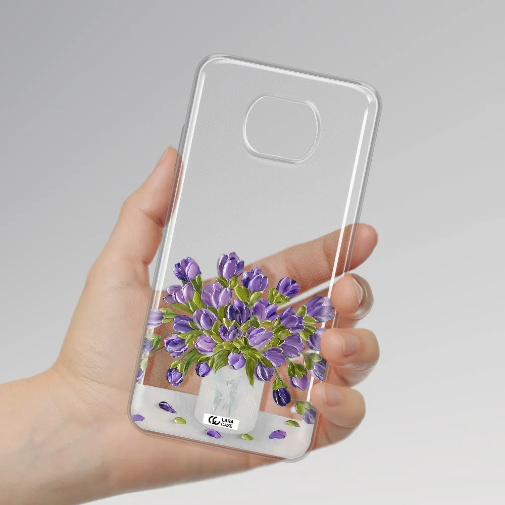 A Bunch Of Purple Flowers Xiaomi Redmi Note 9T Clear Tpu Case