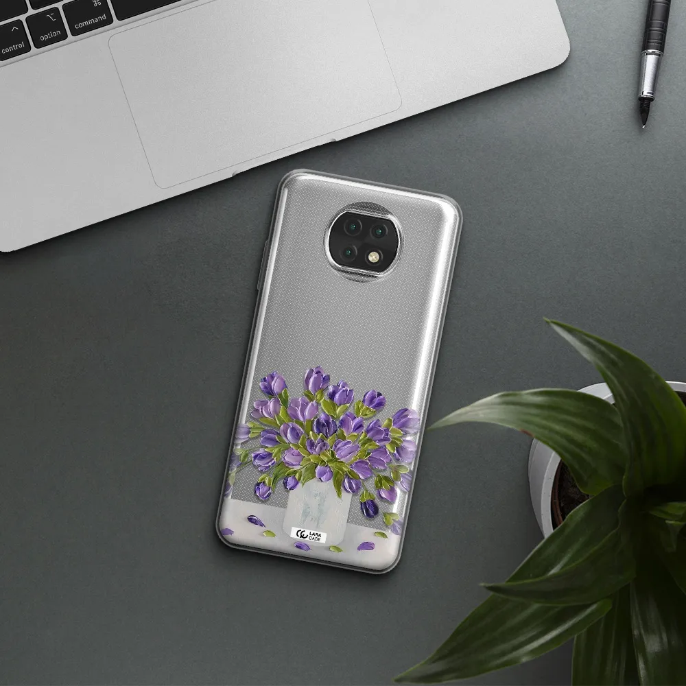 A Bunch Of Purple Flowers Xiaomi Redmi Note 9T Clear Tpu Case
