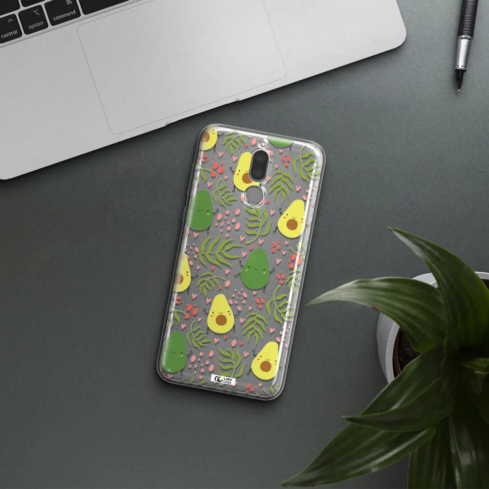 a pattern of avocado and leaves Huawei Mate 10 Lite Clear TPU Case