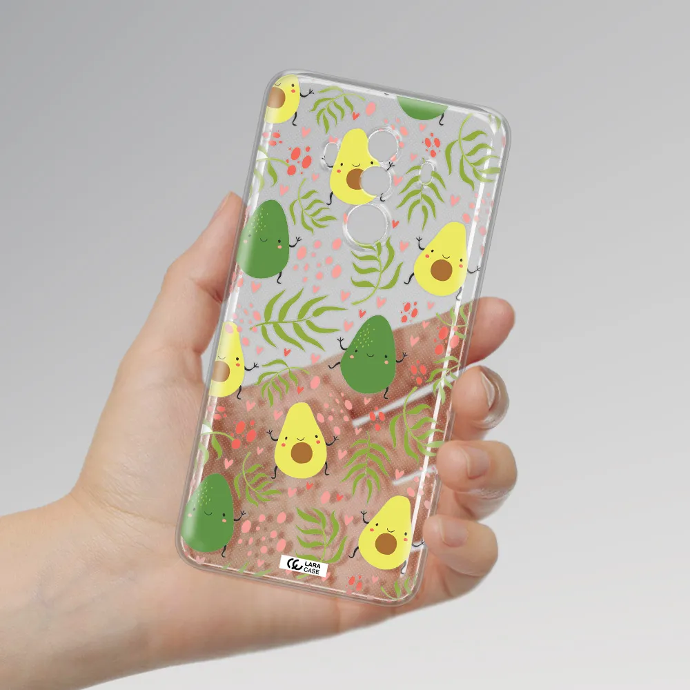 a pattern of avocado and leaves Huawei Mate 10 Pro Clear TPU Case