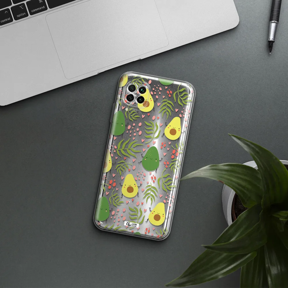 A Pattern Of Avocado And Leaves Huawei Nova 7I Clear Tpu Case