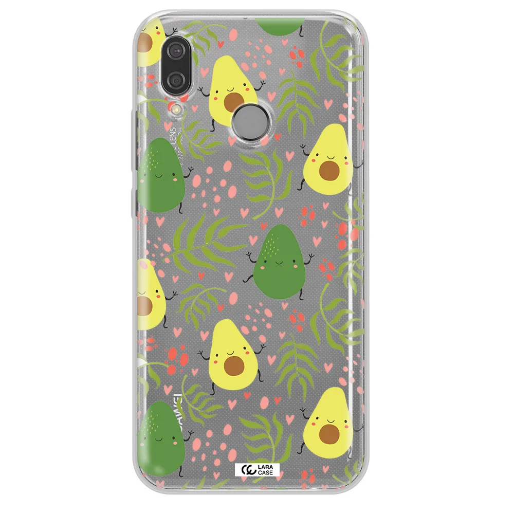 a pattern of avocado and leaves Huawei P20 Lite Clear TPU Case