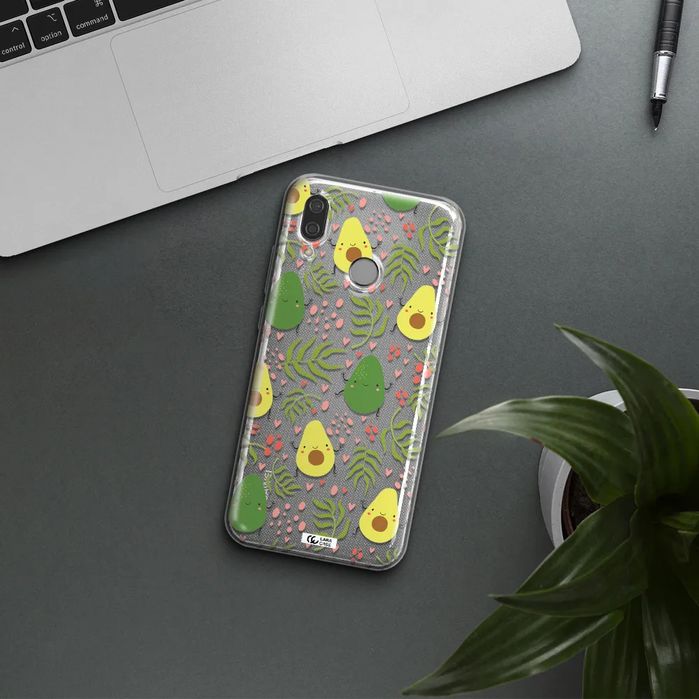 a pattern of avocado and leaves Huawei P20 Lite Clear TPU Case