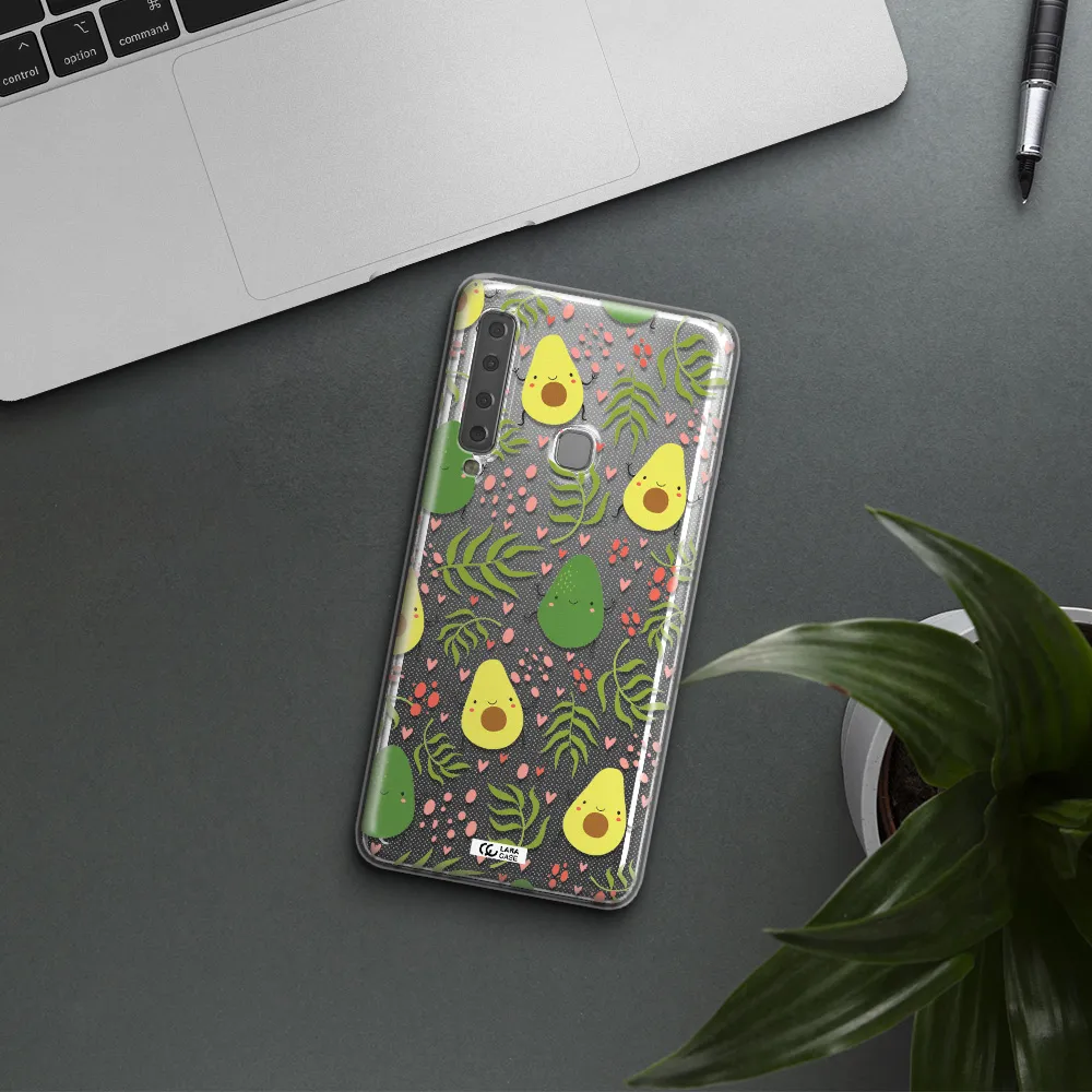 a pattern of avocado and leaves Samsung A9 2018 Clear TPU Case