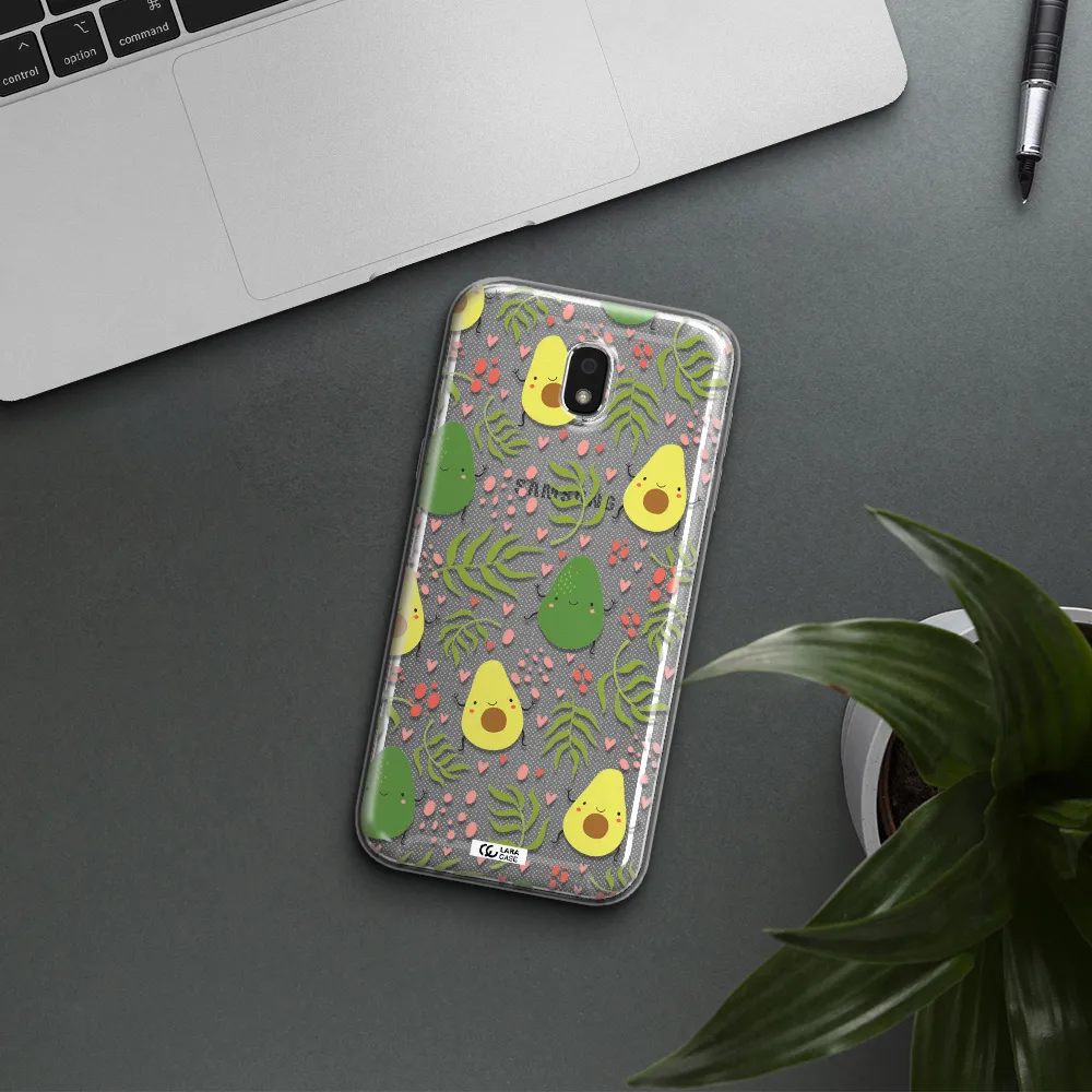 a pattern of avocado and leaves Samsung J5 2017 Clear TPU Case