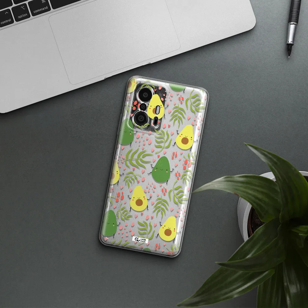A Pattern Of Avocado And Leaves Xiaomi 11T Pro Clear Tpu Case