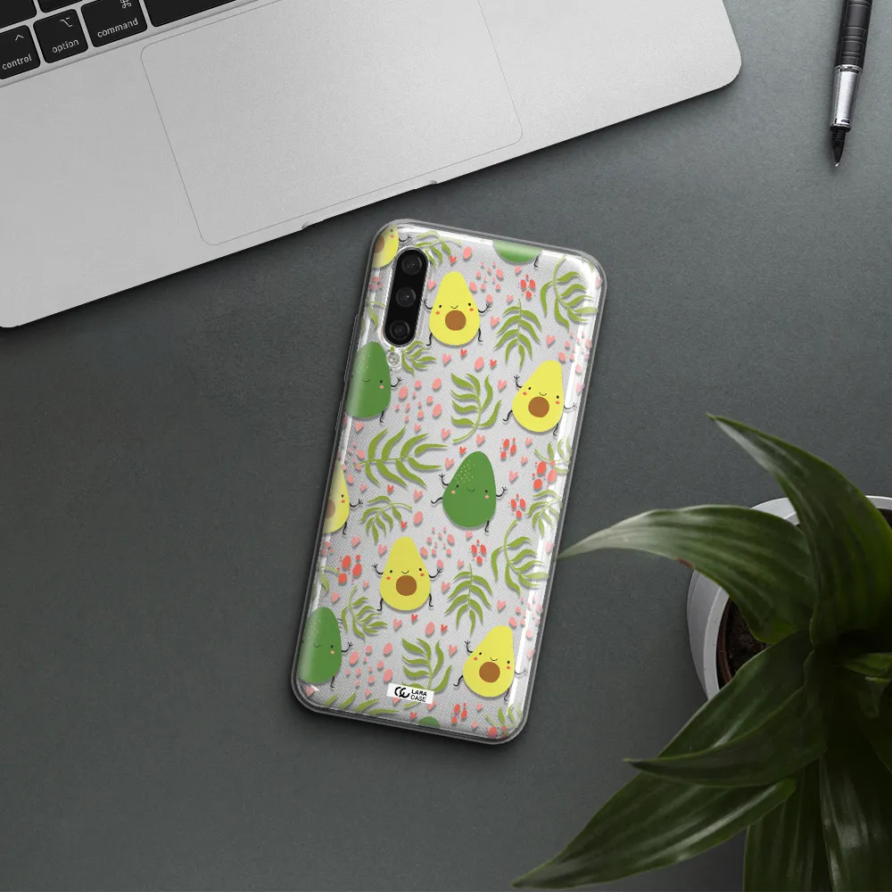 A Pattern Of Avocado And Leaves Xiaomi Mi A3 Clear Tpu Case