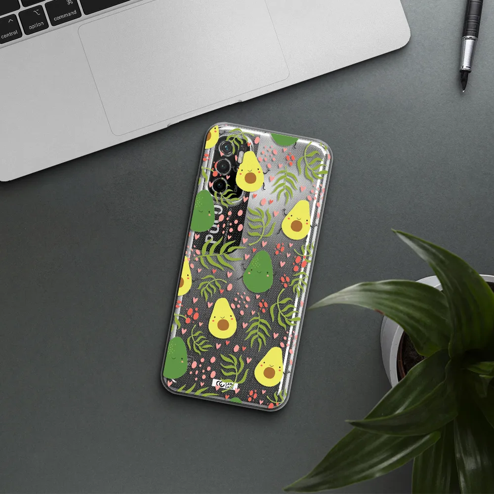 A Pattern Of Avocado And Leaves Xiaomi Poco M3 Pro Clear Tpu Case