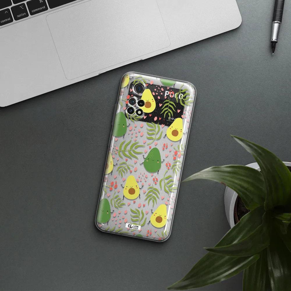 A Pattern Of Avocado And Leaves Xiaomi Poco M4 Pro 4G Clear Tpu Case
