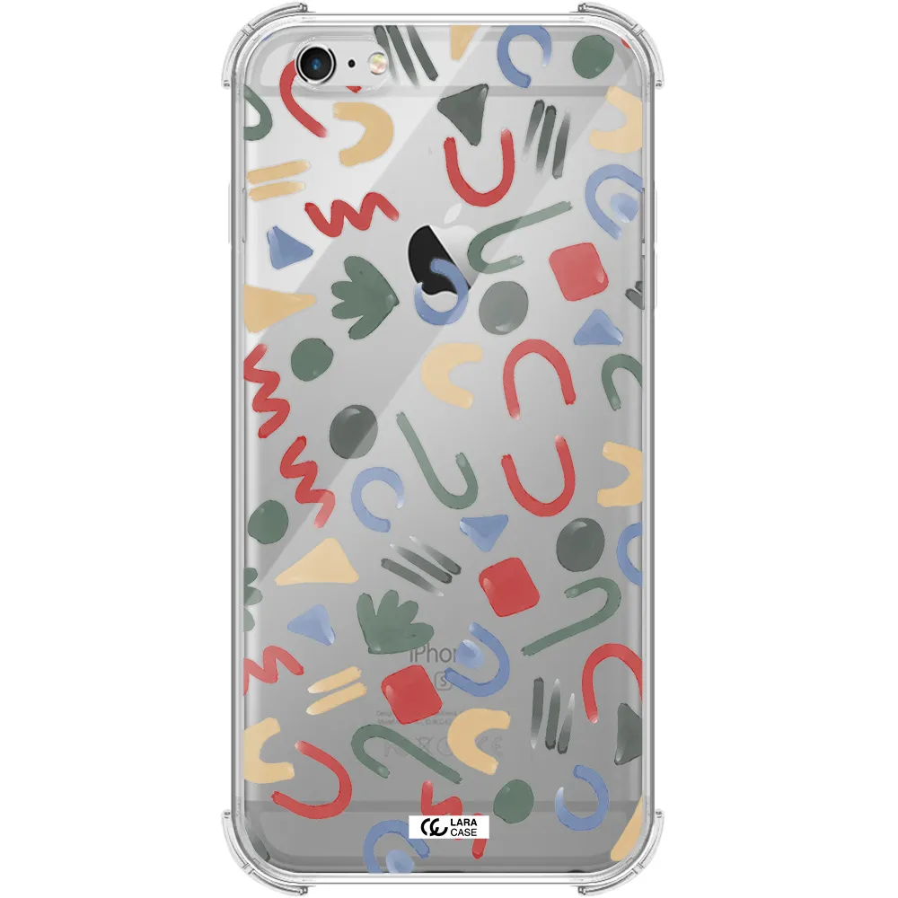 a pattern of colorful shapes Apple iPhone 6S Clear PC Case