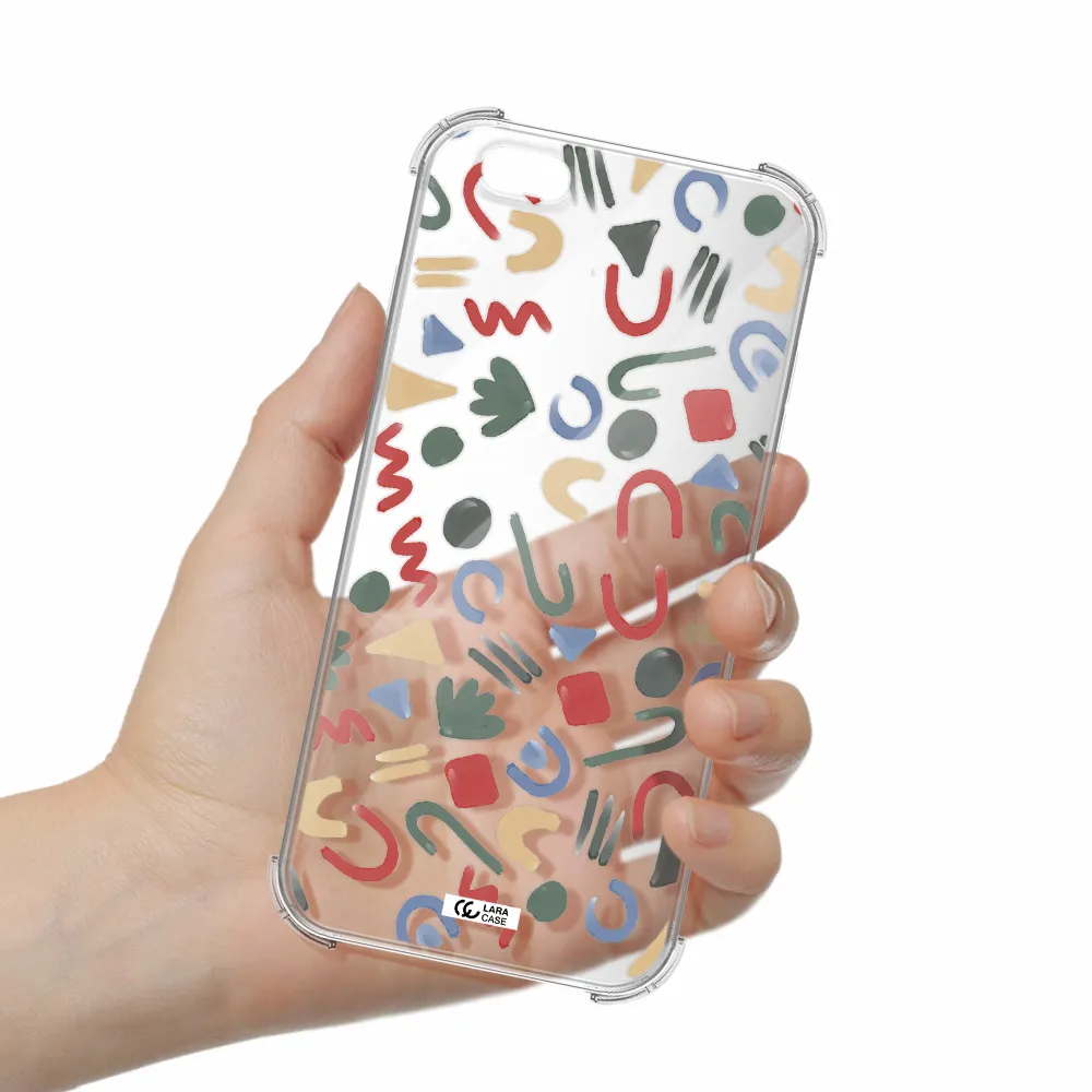 a pattern of colorful shapes Apple iPhone 6S Clear PC Case