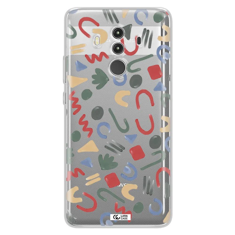 a pattern of colorful shapes Huawei Mate 10 Clear TPU Case