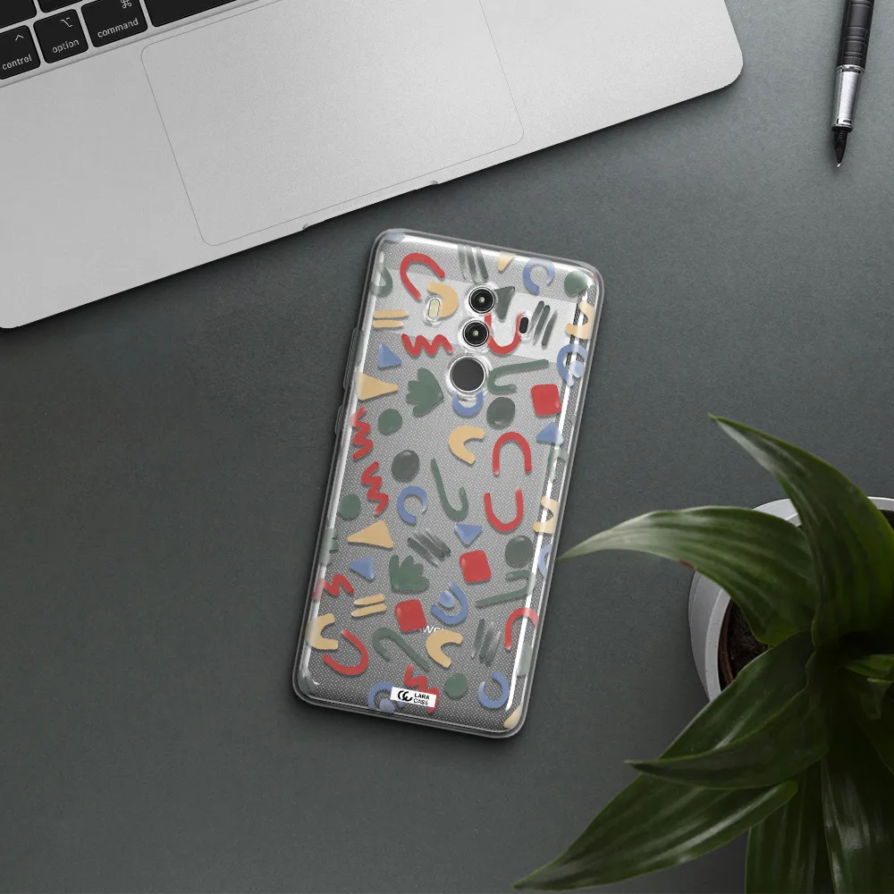 a pattern of colorful shapes Huawei Mate 10 Clear TPU Case