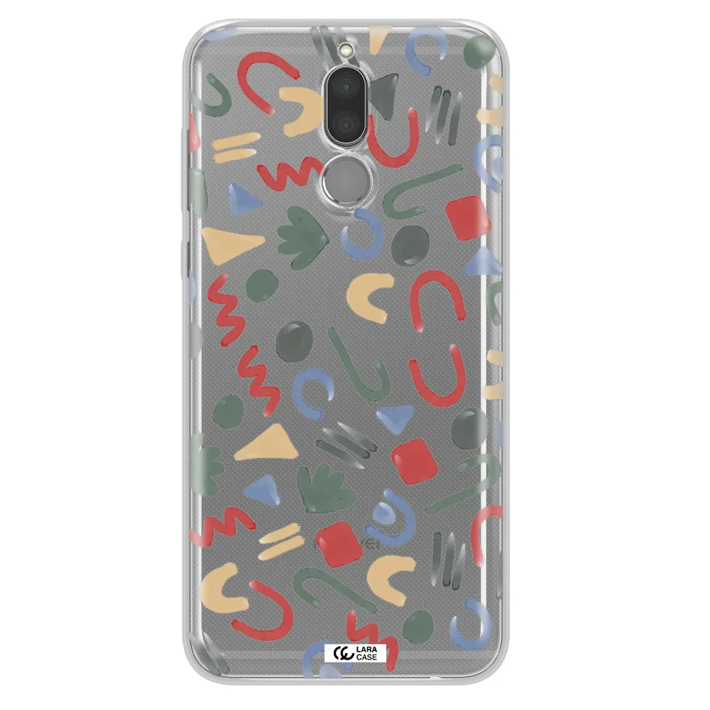 a pattern of colorful shapes Huawei Mate 10 Lite Clear TPU Case