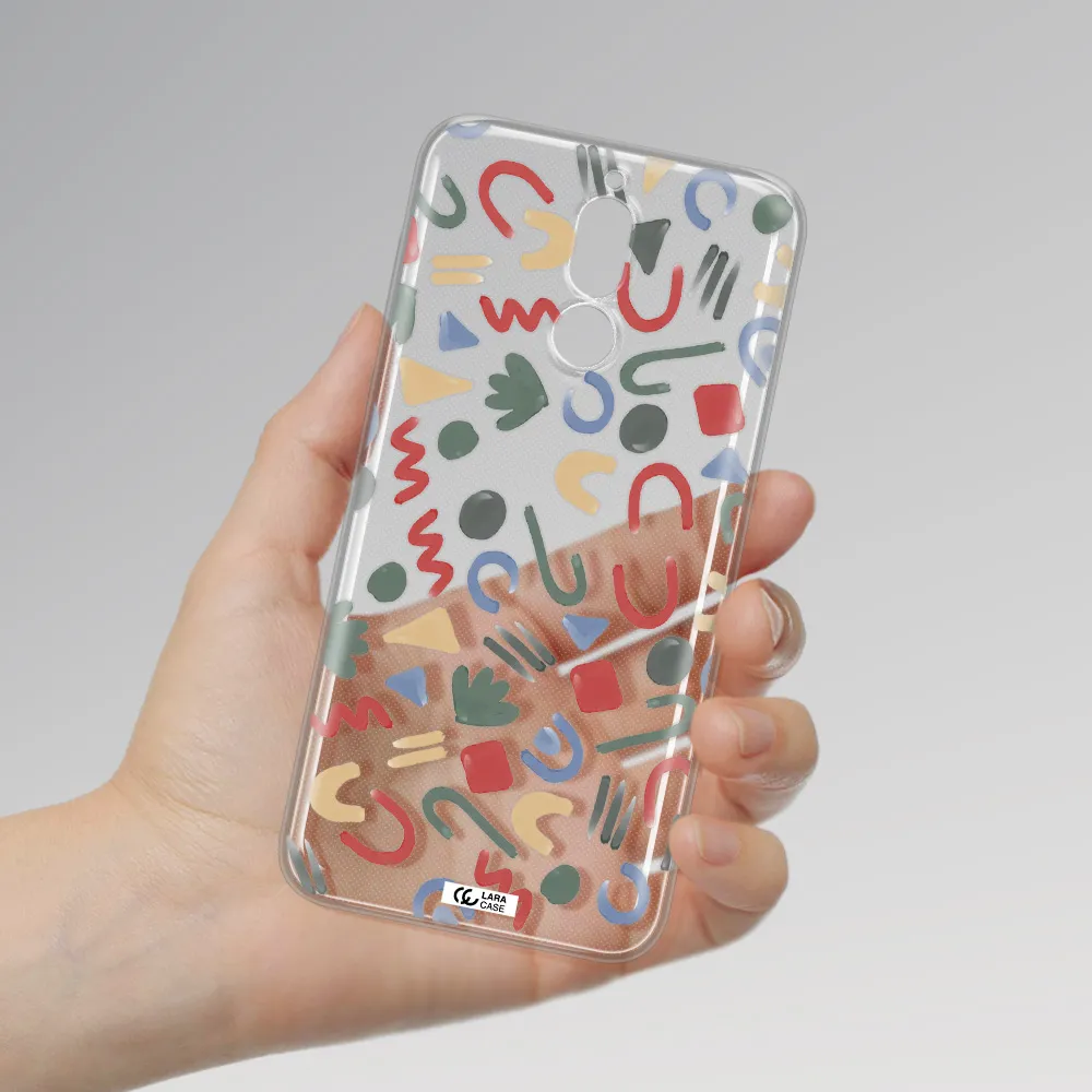 a pattern of colorful shapes Huawei Mate 10 Lite Clear TPU Case