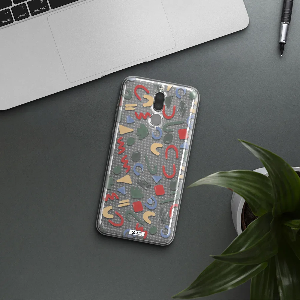 a pattern of colorful shapes Huawei Mate 10 Lite Clear TPU Case