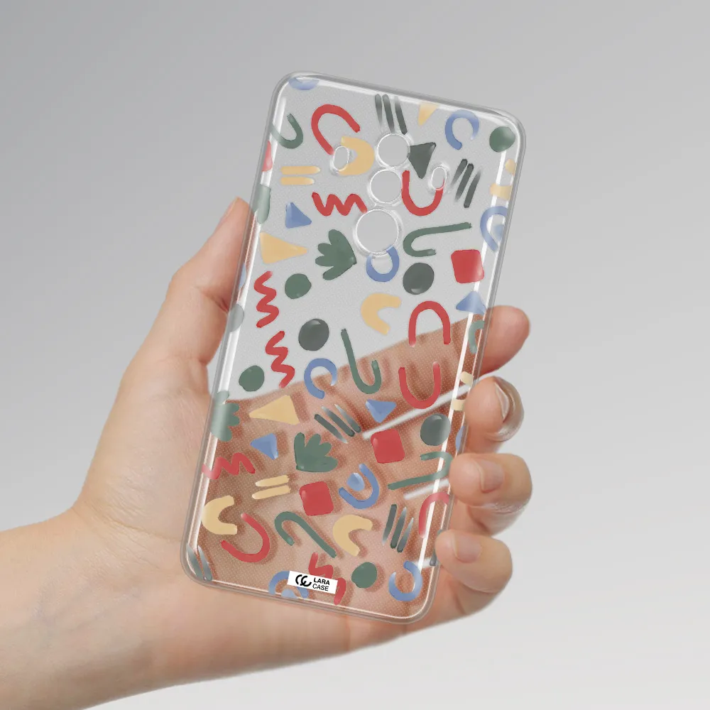 a pattern of colorful shapes Huawei Mate 10 Pro Clear TPU Case