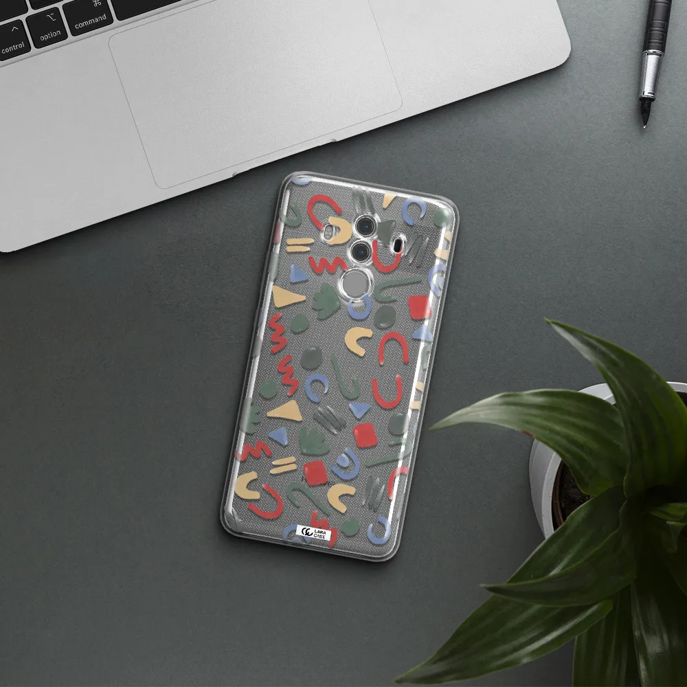 a pattern of colorful shapes Huawei Mate 10 Pro Clear TPU Case