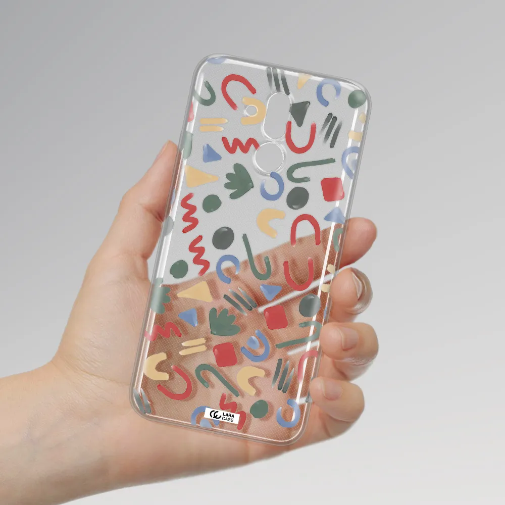 a pattern of colorful shapes Huawei Mate 20 Lite Clear TPU Case