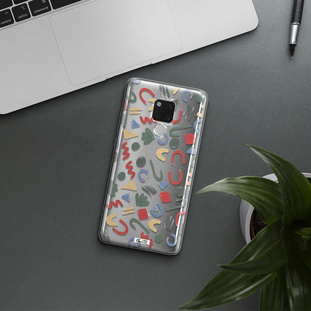 a pattern of colorful shapes Huawei Mate 20X Clear TPU Case