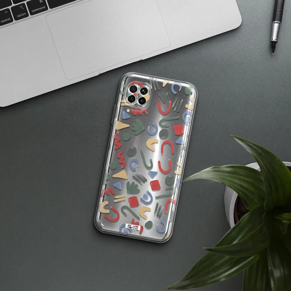 A Pattern Of Colorful Shapes Huawei Nova 7I Clear Tpu Case