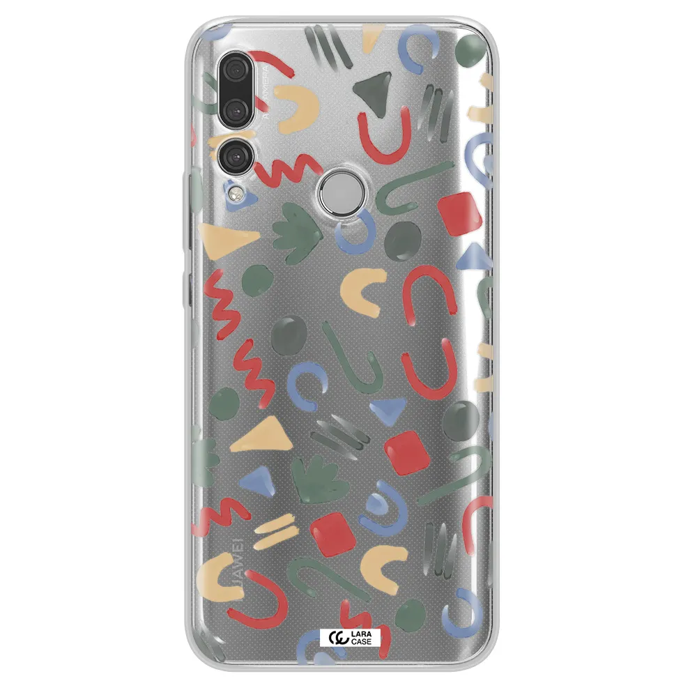 a pattern of colorful shapes Huawei Y9 Prime 2019 Clear TPU Case