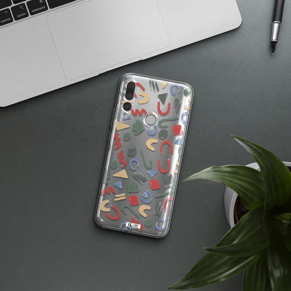 a pattern of colorful shapes Huawei Y9 Prime 2019 Clear TPU Case