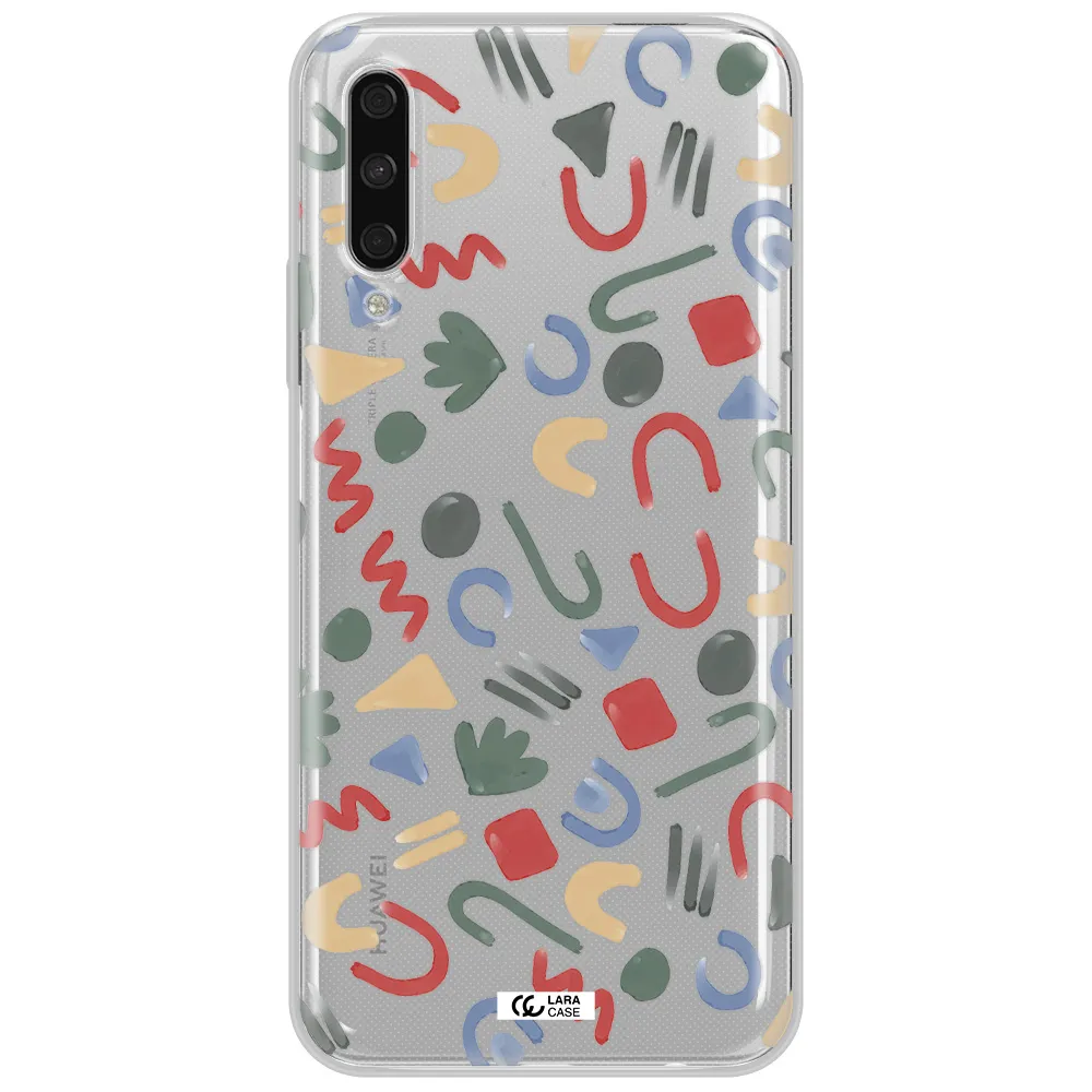 A Pattern Of Colorful Shapes Huawei Y9S Clear Tpu Case