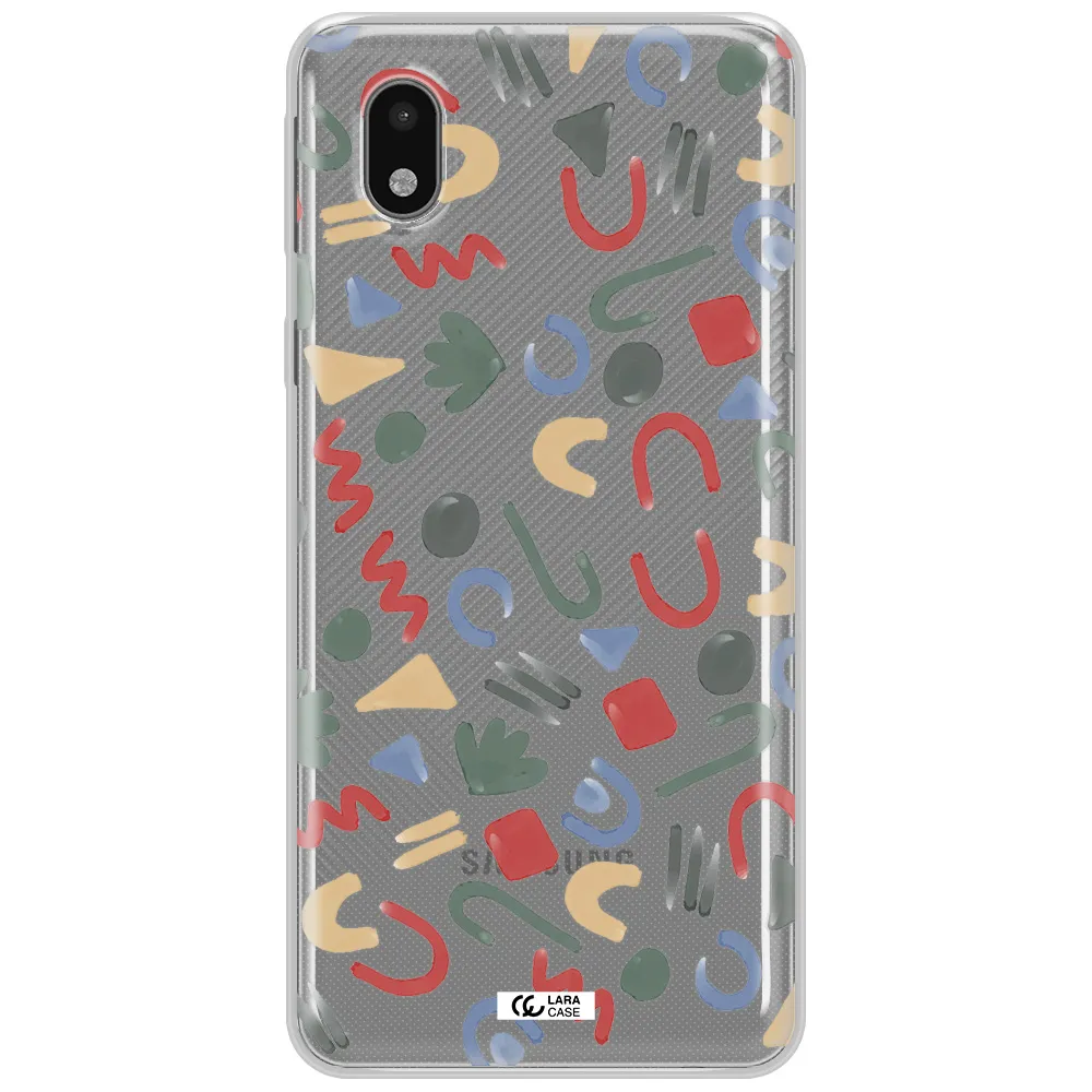 A Pattern Of Colorful Shapes Samsung A01 Core Clear Tpu Case