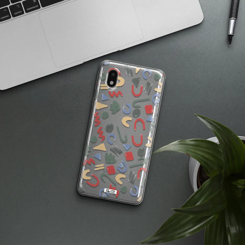 A Pattern Of Colorful Shapes Samsung A01 Core Clear Tpu Case