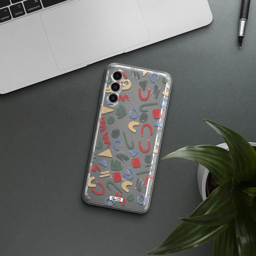 A Pattern Of Colorful Shapes Samsung A13 5G Clear Tpu Case
