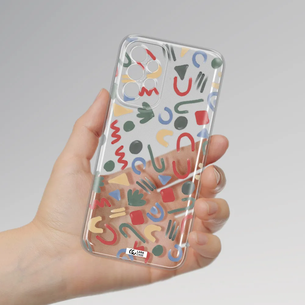 A Pattern Of Colorful Shapes Samsung A23 5G Clear Tpu Case