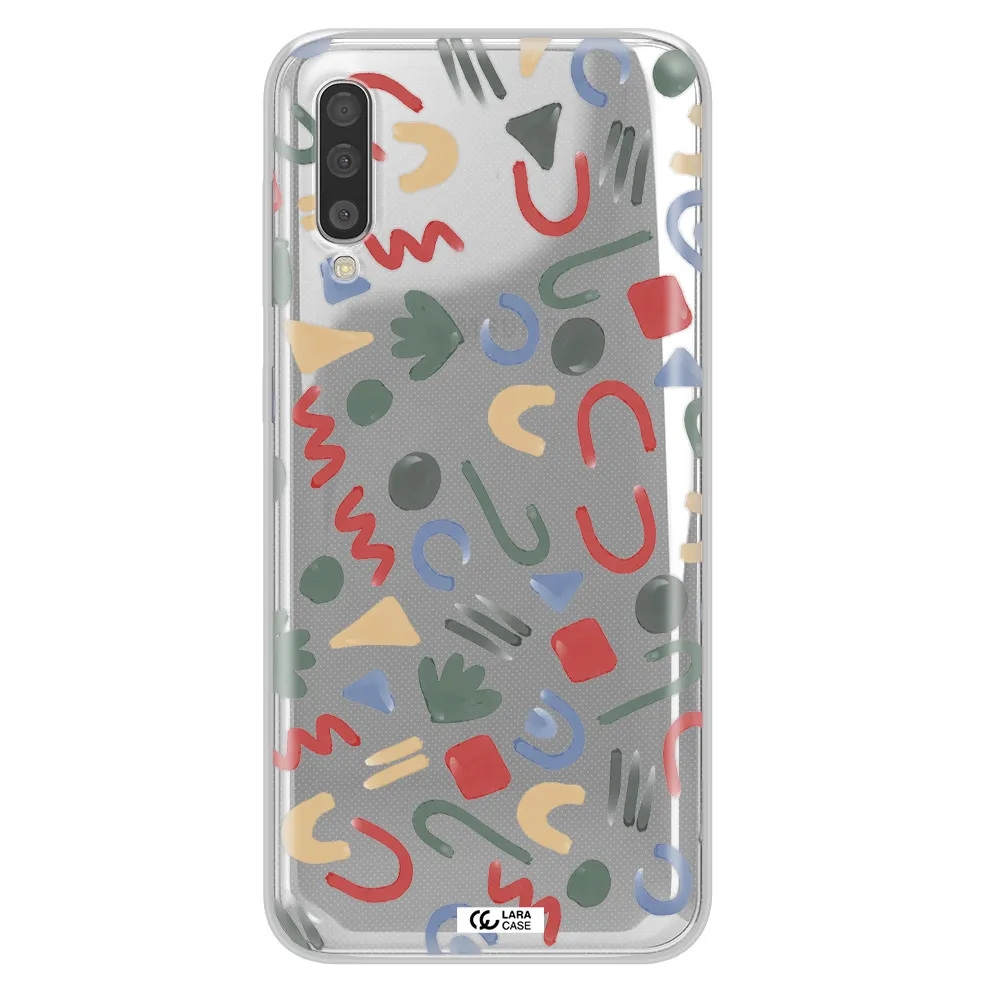 A Pattern Of Colorful Shapes Samsung A50S Clear Tpu Case
