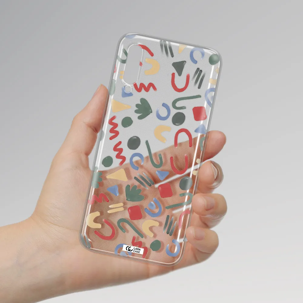 A Pattern Of Colorful Shapes Samsung A50S Clear Tpu Case