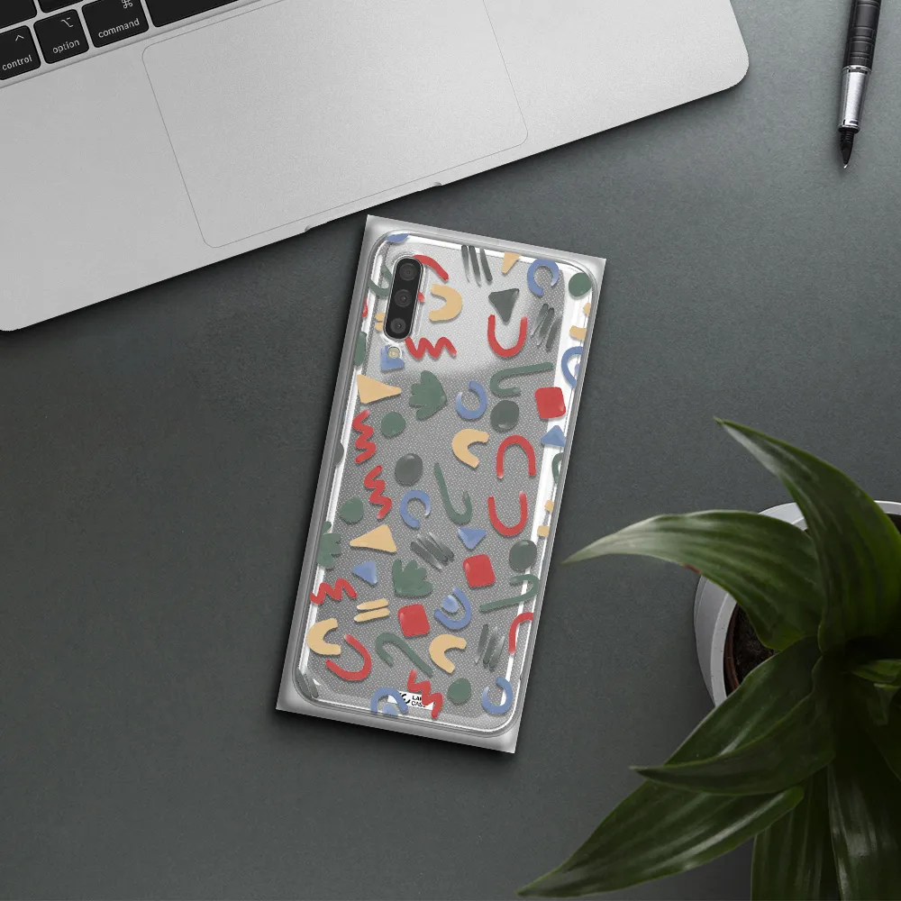 A Pattern Of Colorful Shapes Samsung A50S Clear Tpu Case