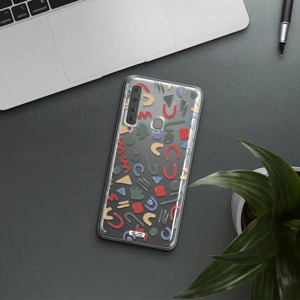 a pattern of colorful shapes Samsung A9 2018 Clear TPU Case