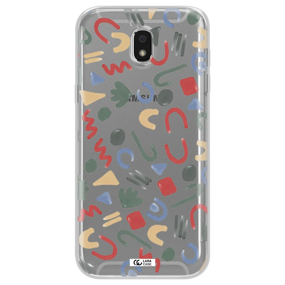 a pattern of colorful shapes Samsung J5 2017 Clear TPU Case