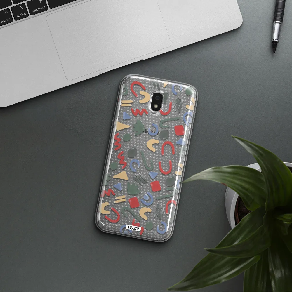 a pattern of colorful shapes Samsung J5 2017 Clear TPU Case