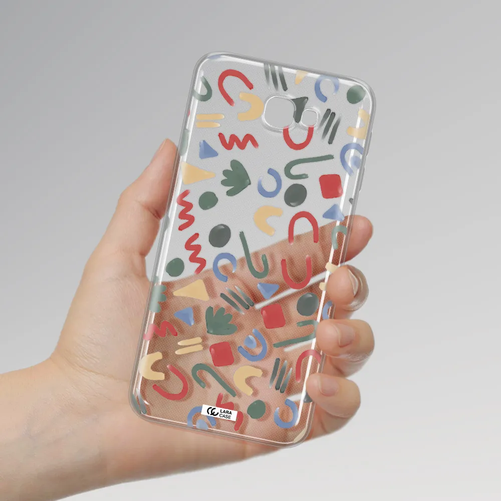 a pattern of colorful shapes Samsung J5 Prime Clear TPU Case