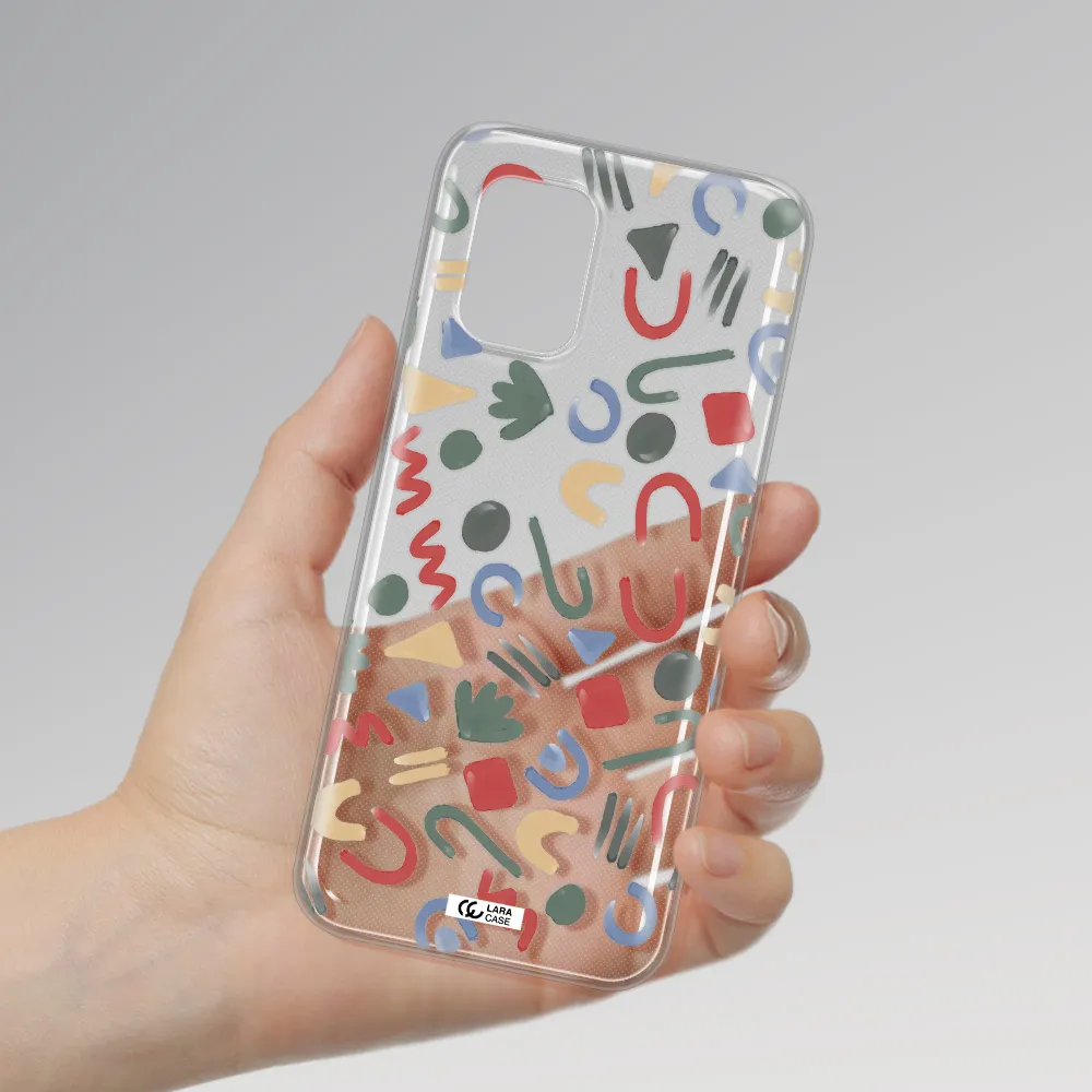 a pattern of colorful shapes Xiaomi Mi 10 Lite Clear TPU Case